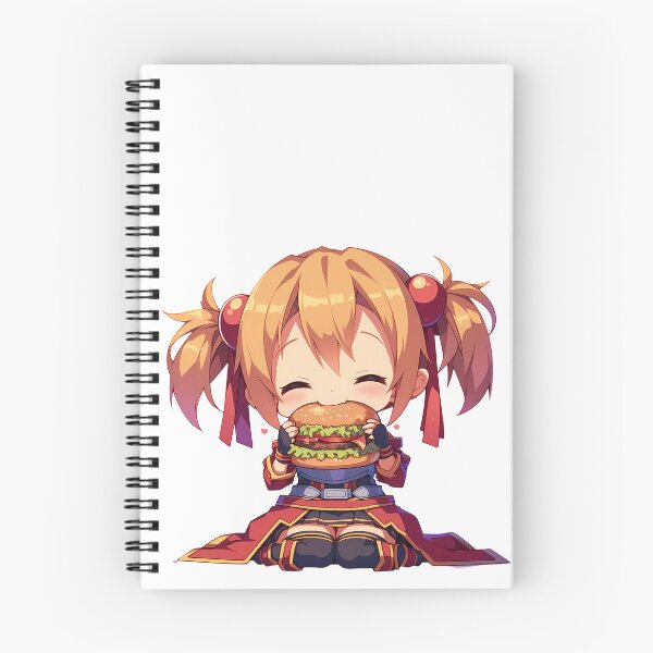 Item preview, Silica Sword Art Online Chibi Kawaii Burger Anime Girl Happy Bright Moment designed and sold by earlobejerk.