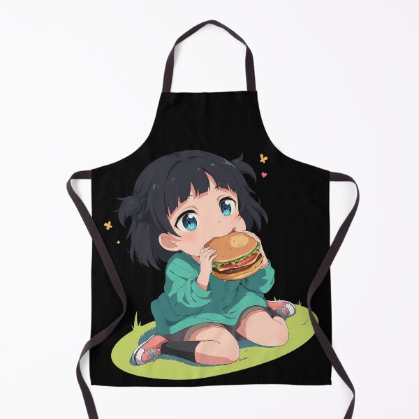 Item preview, Kirigaya Suguha Sword Art Online Chibi Kawaii Burger Anime Girl Soft Cute Moment designed and sold by earlobejerk.
