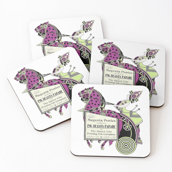 Item preview, Vintage Advertisement for Queen City Inks - Magenta & Lime Green designed and sold by thelivingrp.