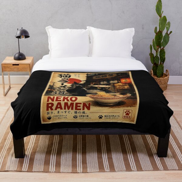 Item preview, Black Cat Ramen Shop at Sunset Vintage Japanese Street Poster designed and sold by ferminhays.