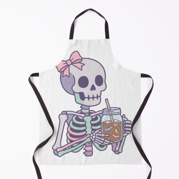 Item preview, Cute Skeleton Drinking Iced Coffee Pastel Goth Aesthetic designed and sold by CozyDesignsCo.
