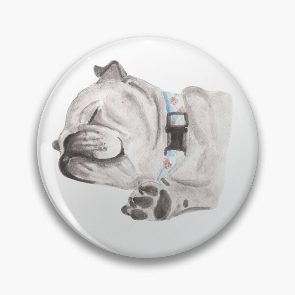Item preview, Watercolor portrait of a sleeping pug designed and sold by San-shine-arts.