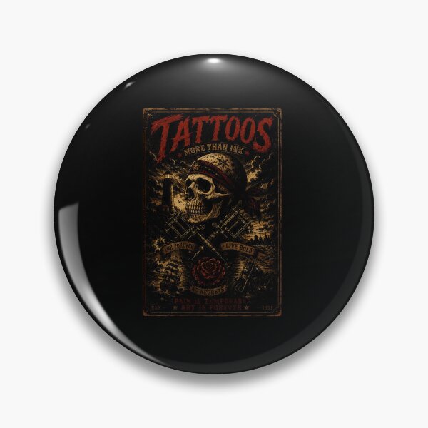 Item preview, Vintage Tattoo Skull Art More Than Ink Traditional Tattoo Style designed and sold by Modaozushi216.