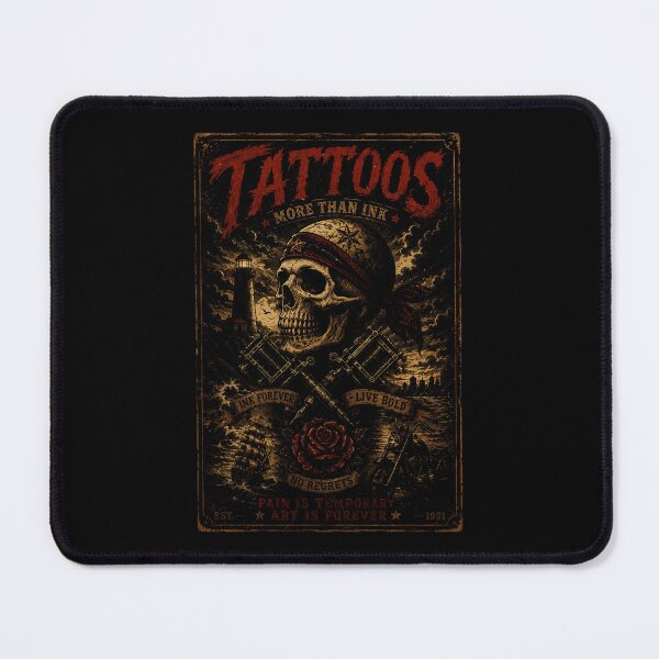 Item preview, Vintage Tattoo Skull Art More Than Ink Traditional Tattoo Style designed and sold by Modaozushi216.
