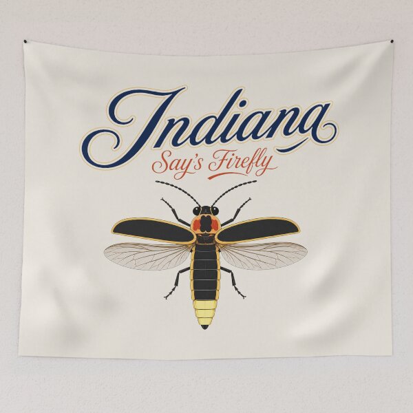 Item preview, Indiana Say’s Firefly – State Insect Art Print designed and sold by The-Drip-Studio.