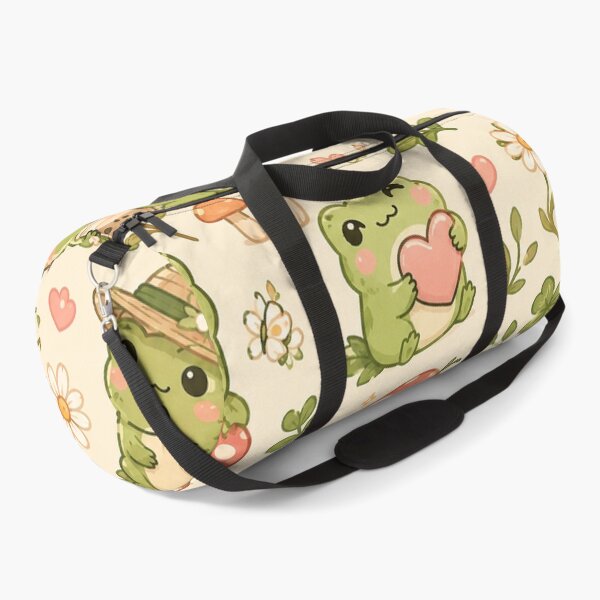 Item preview, Cute Cottagecore Frog Pattern | Kawaii Frogs, Mushrooms & Wildflowers Seamless Design designed and sold by RJACreative.