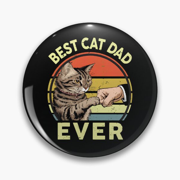 Item preview, Best Cat Dad Ever Fist Bump Retro Sunset designed and sold by GiaoCalonas.