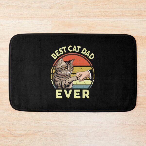 Item preview, Best Cat Dad Ever Fist Bump Retro Sunset designed and sold by GiaoCalonas.