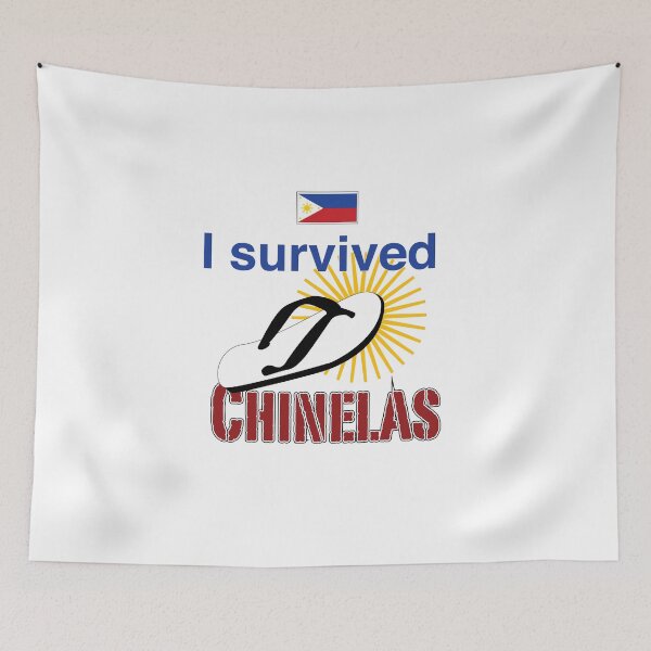 Aperçu de l'œuvre J'ai survécu aux chinelas - Funny Filipino Design créée et vendue par mjdragonfly.