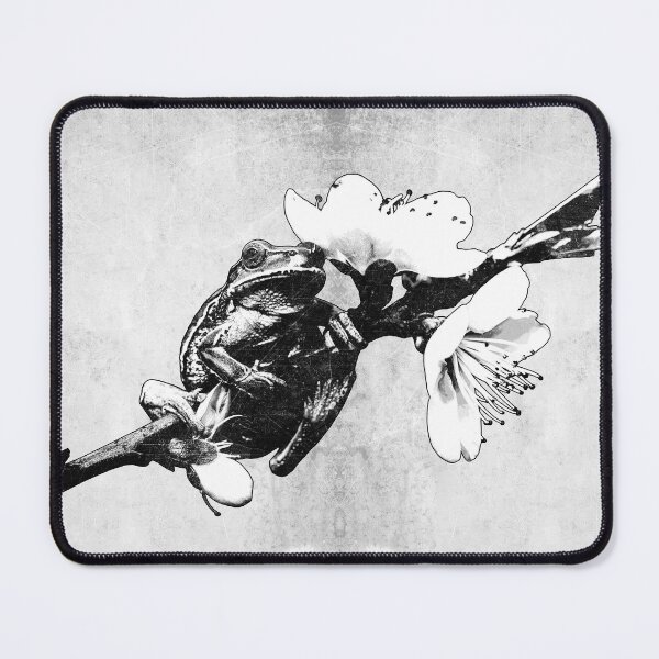 Item preview, European Tree Frog Blossom Branch Dark Nature Wildlife Art designed and sold by Ghoul Enterprises.