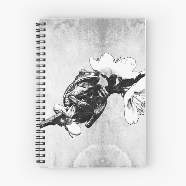 Item preview, European Tree Frog Blossom Branch Dark Nature Wildlife Art designed and sold by Ghoul Enterprises.