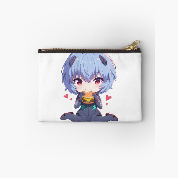 Item preview, Rei Ayanami Neon Genesis Evangelion Anime Chibi Kawaii Burger Hearts designed and sold by earlobejerk.