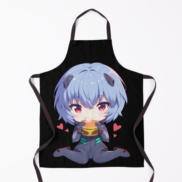 Item preview, Rei Ayanami Neon Genesis Evangelion Anime Chibi Kawaii Burger Hearts designed and sold by earlobejerk.