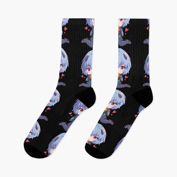 Item preview, Rei Ayanami Neon Genesis Evangelion Anime Chibi Kawaii Burger Hearts designed and sold by earlobejerk.