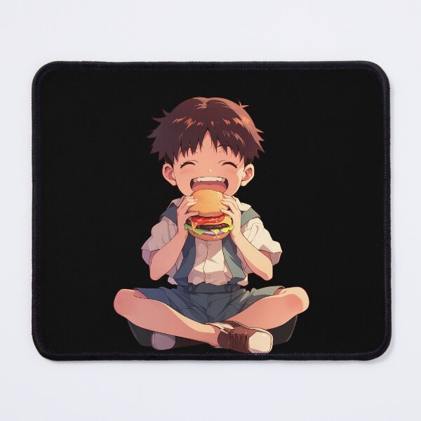 Item preview, Shinji Ikari Neon Genesis Evangelion Chibi Burger Break designed and sold by earlobejerk.