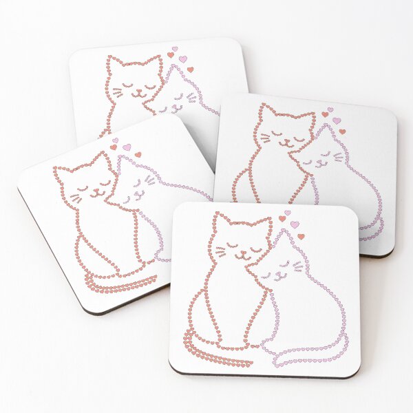 Item preview, Cute Heart Cats in Love | Romantic Cat Lover Design designed and sold by NeO² Studio.