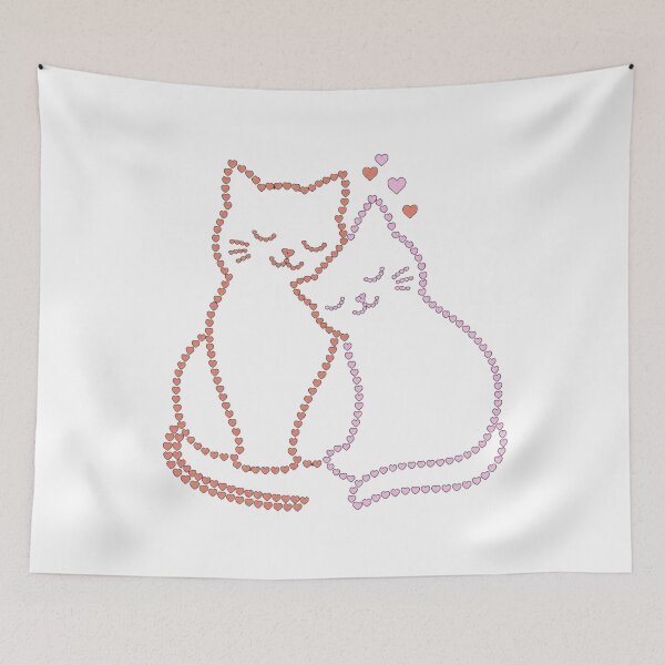 Item preview, Cute Heart Cats in Love | Romantic Cat Lover Design designed and sold by NeO² Studio.