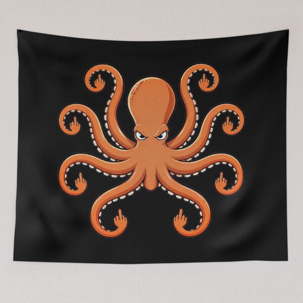 Item preview, Angry Octopus middle Fingers designed and sold by TEHAGE.