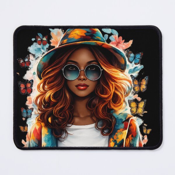 Item preview, Black Girl Magic Watercolor Butterfly Portrait designed and sold by digitalbob60.