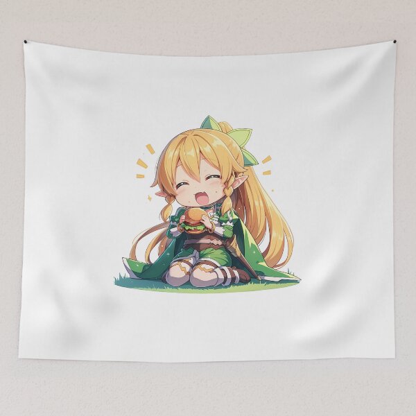Item preview, Leafa Sword Art Online Chibi Burger Cheerful Forest Snack designed and sold by earlobejerk.