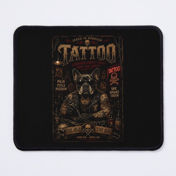 Item preview, Vintage Tattoo Bulldog With Dark Ink Culture Street Vibes designed and sold by Modaozushi216.