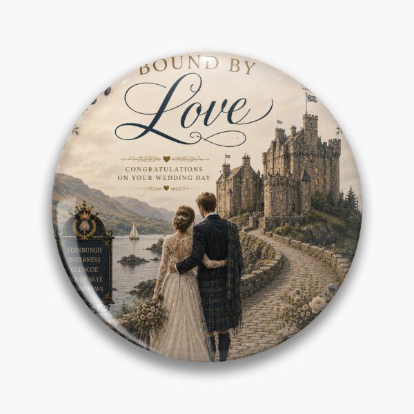 Item preview, Bound by Love – Scottish Castle Wedding Card designed and sold by Novel Works Studio.