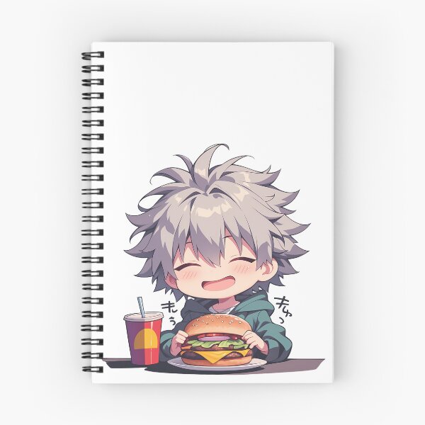 Item preview, Kaworu Nagisa Neon Genesis Evangelion Chibi Burger Smile designed and sold by earlobejerk.