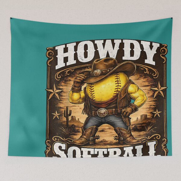 Item preview, Howdy Softball Cowboy Cowgirl Western Sports Game Lover designed and sold by IrinaSolomon.