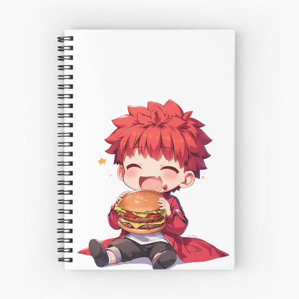 Item preview, Shirou Emiya Fate Stay Night Chibi Kawaii Burger Red Joyful Anime Lively Charm designed and sold by earlobejerk.