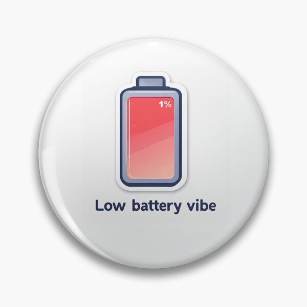 Item preview, Low Battery Vibe Minimalist 1 Percent Charge Sticker designed and sold by Artiste-Shoppe.