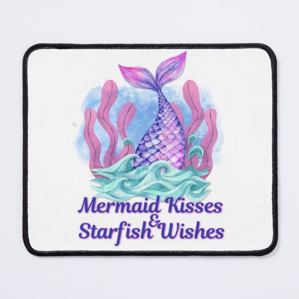 Item preview, Mermaid Kisses & Starfish Wishes — Watercolor Mermaid Tail Seaweed Waves T-Shirt designed and sold by DonnaRaine.