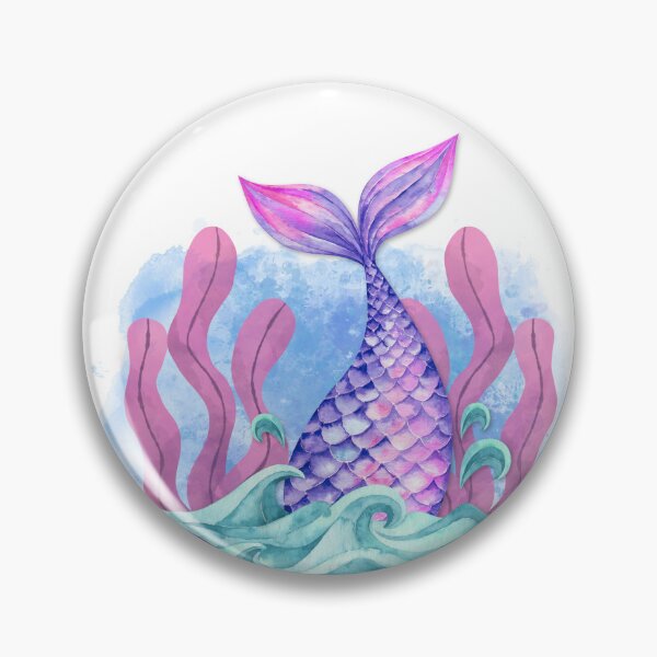 Item preview, Mermaid Kisses & Starfish Wishes — Watercolor Mermaid Tail Seaweed Waves T-Shirt designed and sold by DonnaRaine.