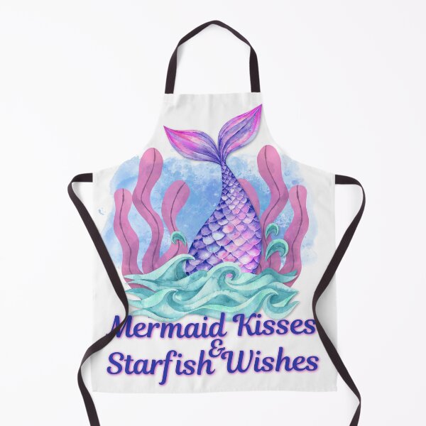 Item preview, Mermaid Kisses & Starfish Wishes — Watercolor Mermaid Tail Seaweed Waves T-Shirt designed and sold by DonnaRaine.