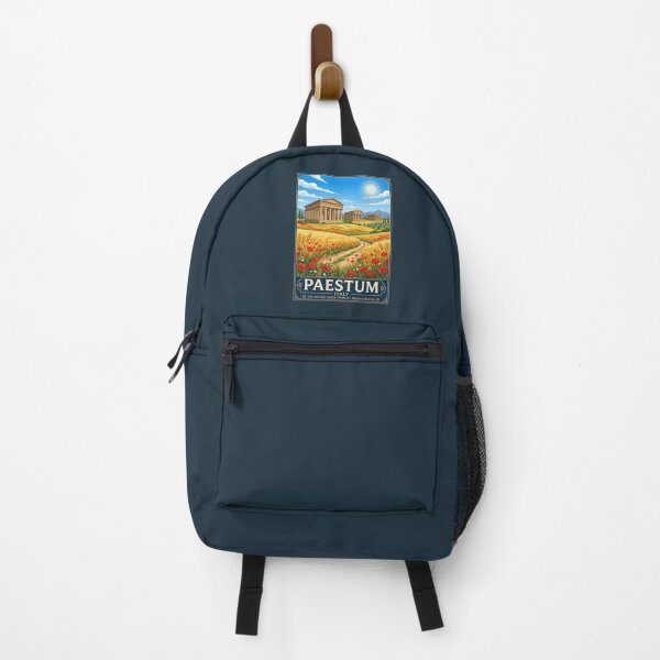 Item preview, Paestum Italy Vintage Travel Poster Ancient Greek Temples designed and sold by RetroRewind Studio.