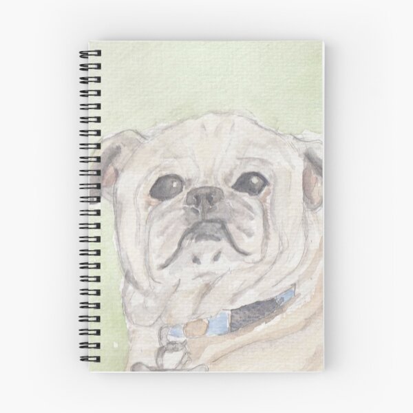 Item preview, Watercolor portrait of a pug designed and sold by San-shine-arts.