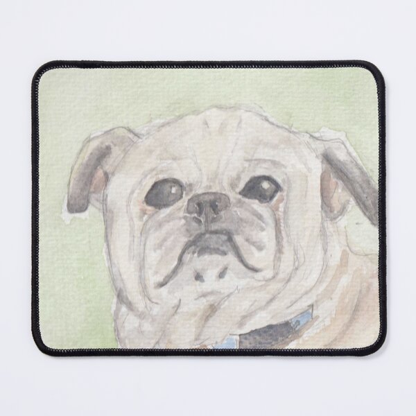 Item preview, Watercolor portrait of a pug designed and sold by San-shine-arts.