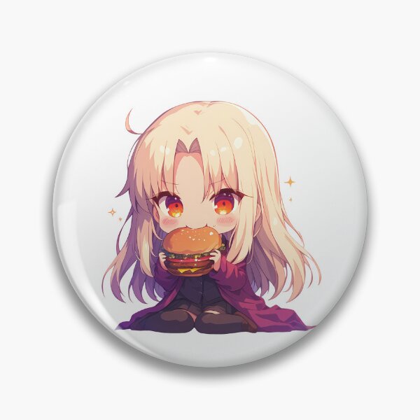 Item preview, Illyasviel von Einzbern Fate Stay Night Chibi Burger Kawaii Glow designed and sold by earlobejerk.