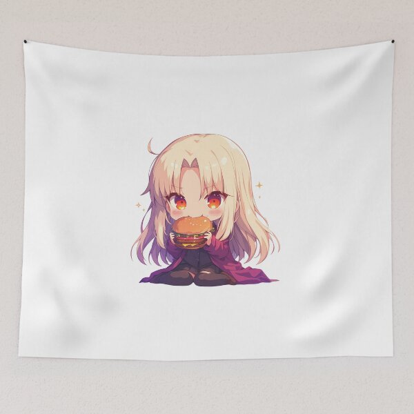 Item preview, Illyasviel von Einzbern Fate Stay Night Chibi Burger Kawaii Glow designed and sold by earlobejerk.