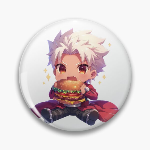 Item preview, Archer Fate Stay Night Chibi Burger Kawaii Hero Feast designed and sold by earlobejerk.