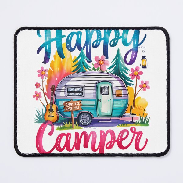 Item preview, Funny Happy Camper Camping Apparel Trailer RV Kids Women T-Shirt designed and sold by kevincuellar.