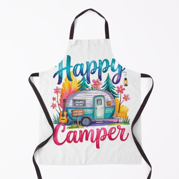 Item preview, Funny Happy Camper Camping Apparel Trailer RV Kids Women T-Shirt designed and sold by kevincuellar.