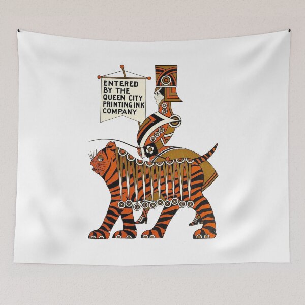 Item preview, Vintage Advertisement for Queen City Inks - Orange & Brown designed and sold by thelivingrp.