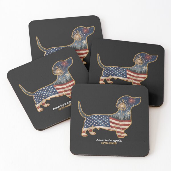 Item preview, Dachshund America's 250th Patriotic Dog Fireworks designed and sold by CriseldaBruning.