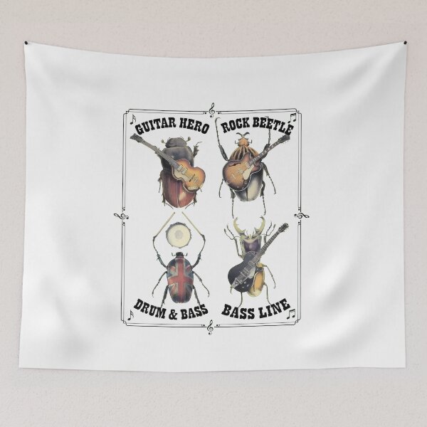 Item preview, Bug Band Rock Music Insects Art Style designed and sold by snugglee.