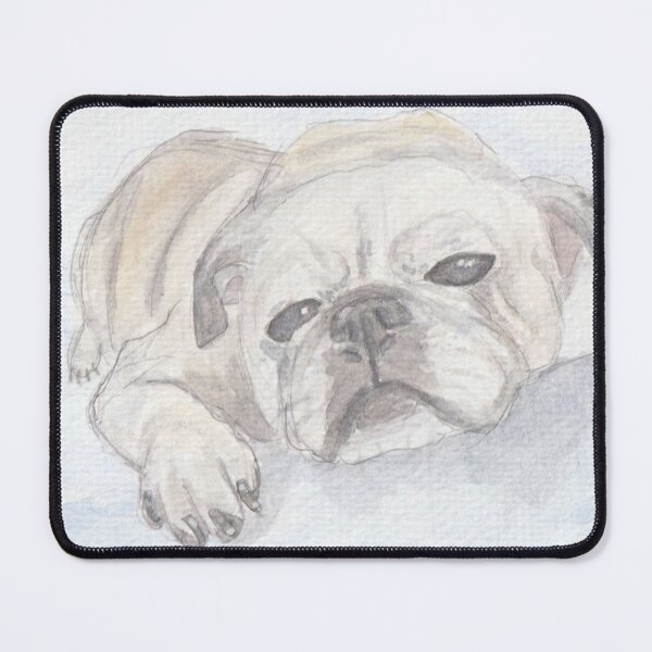 Item preview, Watercolor of a resting pug designed and sold by San-shine-arts.