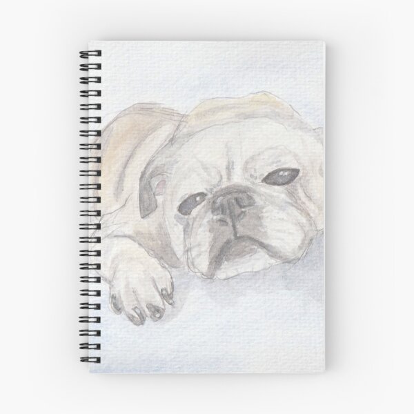 Item preview, Watercolor of a resting pug designed and sold by San-shine-arts.