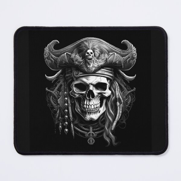 Item preview, Pirate Skull Captain Dark Gothic Horror Art designed and sold by inkoutninja.