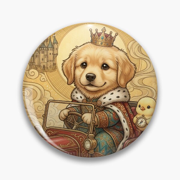 Item preview, Golden Retriever Prince designed and sold by Black Cat Matters.