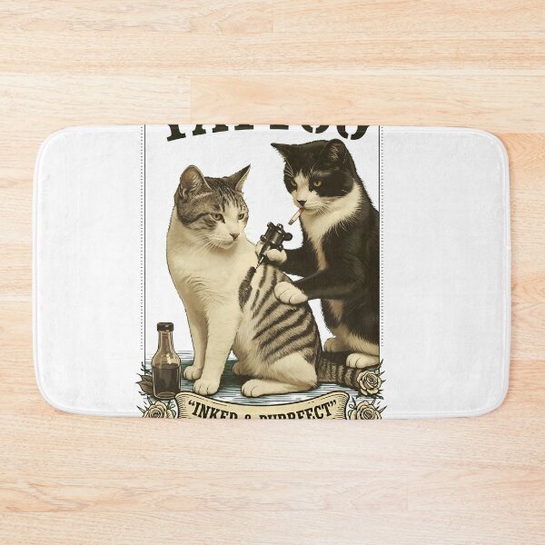 Item preview, Cool Cat Gets Tattooed Smoking Meme designed and sold by snugglee.