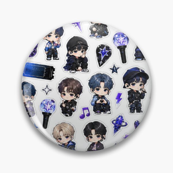 Item preview, Chibi kpop boy group stickers  designed and sold by Snowball4.